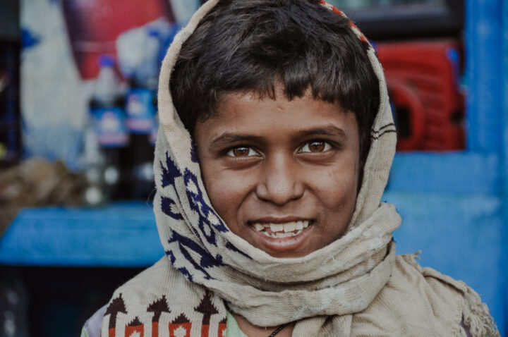 retrato niño en Calcuta