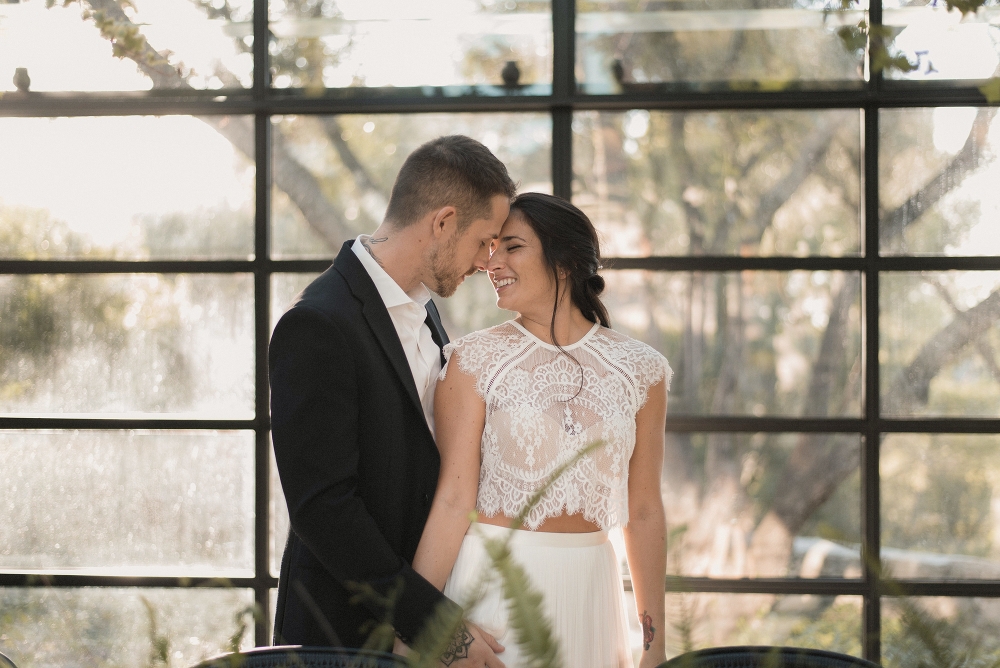 novios en el invernadero